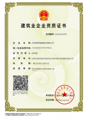 建筑业企业资格证书